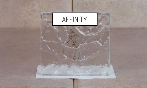 Browns Glass Shop Pattern Glass Shower Enclosure Cabinet Door - Affinity