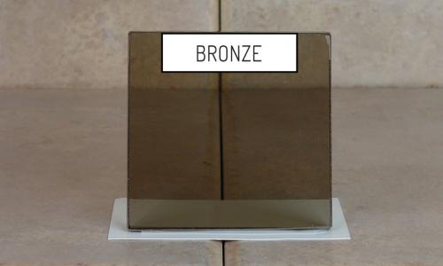 Browns Glass Shop Pattern Glass Shower Enclosure Cabinet Door - Bronze