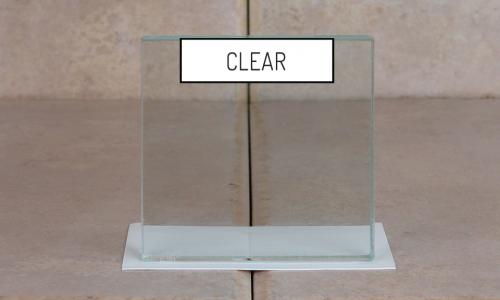 Browns Glass Shop Pattern Glass Shower Enclosure Cabinet Door - Clear