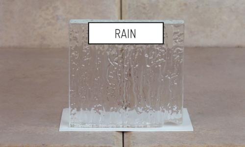 Browns Glass Shop Pattern Glass Shower Enclosure Cabinet Door - Rain