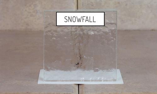 Browns Glass Shop Pattern Glass Shower Enclosure Cabinet Door - Snowfall